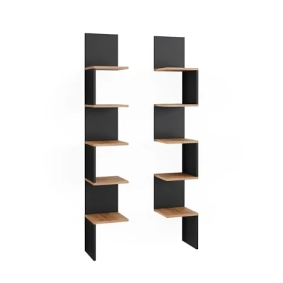 Abbildung von Vicco Eckregal Paolo, Anthrazit, 28 x 175.4 cm 2er Set