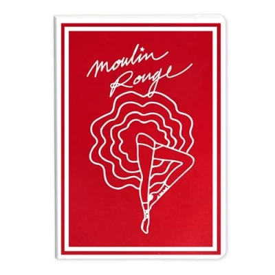 Abbildung von Clairefontaine 812436C Notizbuch Moulin Rouge, mit flexiblem Einband DIN A5 14,8x21 cm, 64 Blatt, liniert, sortiert, 1 Stück