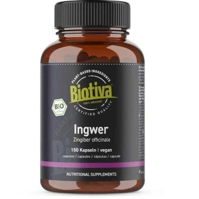 Abbildung von Biotiva Ingwer Kapseln Bio 75 g