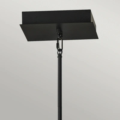 Abbildung von Elstead Lighting QN Styx LED P BG QUINTIESSE Hängeleuchte 48W 3000K Stahl, schwarz, vergoldet H:53.8cm Ø51cm höhenverstellbar