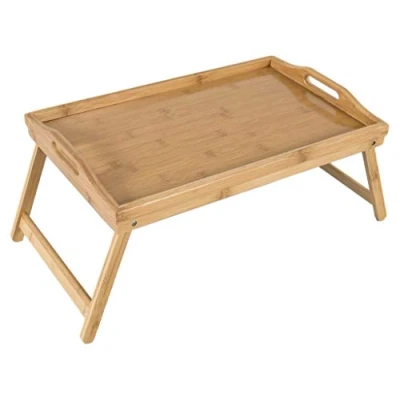Abbildung von Elbmöbel Tablett Bett Bambus braun,