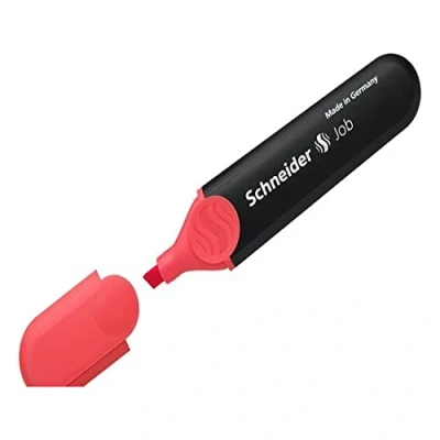 Abbildung von Schneider Schreibgeräte Textmarker Job, nachfüllbar, rot, 1 Stück (1er Pack)