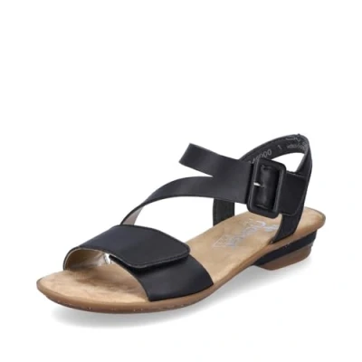 Abbildung von Rieker Sandalette, Sommerschuh, Sandale, Keilabsatz, mit Klett
