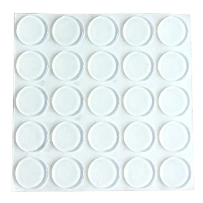Abbildung von Elastikpuffer Transparent Rund Durchmesser 20mm X Stärke 2mm, Möbelpuffer Gummifüße Selbstklebend, Schutzpuffer Anschlagdämpfer 25 Stück Silikonpuffer