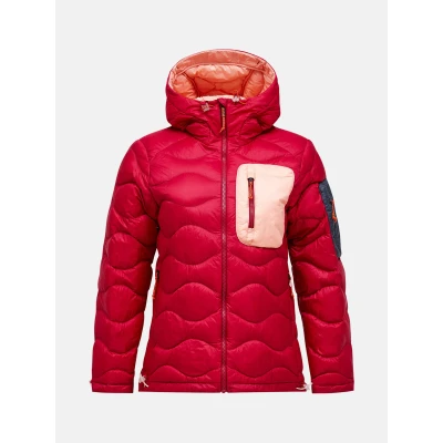Abbildung von Peak Performance Helium Utility HOOD Jacket Daunenjacke, Damen, Größe: XS, Tech burgundy/peach fuzz/