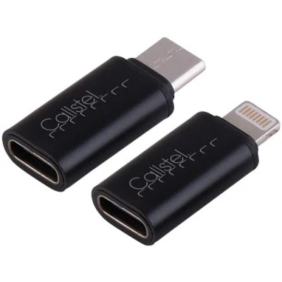 Abbildung von Callstel iPhone 15 Adapter: 2er Set USB Adapter, C auf Lightning, Lightning C, 10,5 W (USBC Apple Ladekabel)