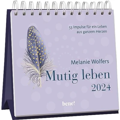 Abbildung von Wochenkalender 2024: Mutig leben: 53 Impulse für ein Leben aus ganzem Herzen Tischkalender zum Aufstellen 2024