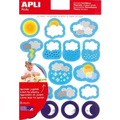 Abbildung von APLI 12946 Pack Sticker Wetter, 3 Blätter abklebbar