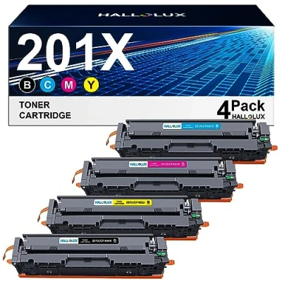 Abbildung von 201X 201A Toner 201 X A Kompatibel für HP CF400X CF400A Multipack M277dw Color Laserjet Pro MFP M277 M252dw M277n M274n M252n M252 M277c6 (Schwarz, Cyan, Gelb, Magenta, 4er Pack)