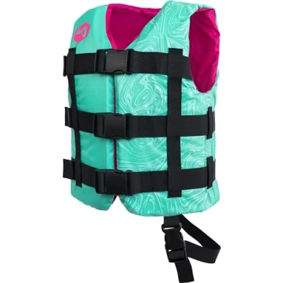 Abbildung von Mesle Schwimmweste Kinder H210 Junior mit Schrittgurt, 25 40 kg, Schwimmhilfe für Mädchen &amp; Jungs, Leichte 50N Auftriebsweste 6 10 Jahre, Prallschutzweste Kind SUP, Kajak