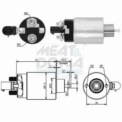Abbildung von MEAT &amp; DORIA 921003 Kühlwasserthermostat FIAT: 500X, JEEP: Renegade SUV