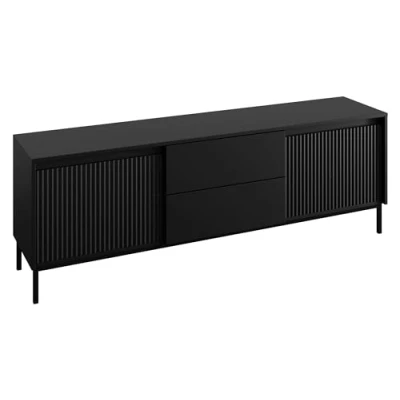 Abbildung von MIRJAN24 TV Schrank Ozmi 2K2SZ (mit zwei Kleppen und Schubladen) Griffloses Öffnungssystem push to open