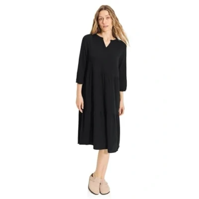 Abbildung von Cecil MIT Struktur Freizeitkleid, Damen, Größe: XS, Schwarz