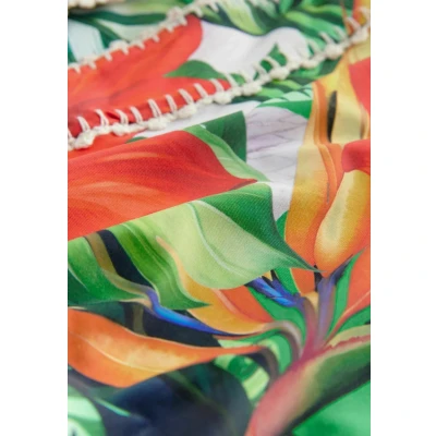 Abbildung von Next Frill Tummy Control Badeanzug, Damen, Größe: 40, Red green tropical