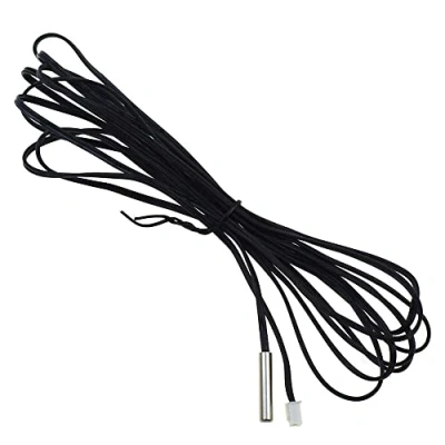 Abbildung von RELAND SUN Temperatursensor NTC 100K 1% B3950 Wasserdicht Sonde Thermistor Genauigkeit Präzision Temperatursonde (2 Meter)