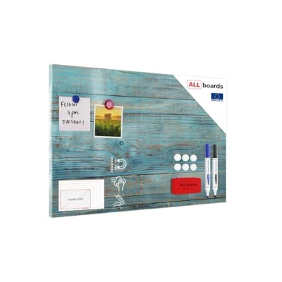 Abbildung von ALLboards Magnettafel Metallische BLAUES BRETT VINTAGE