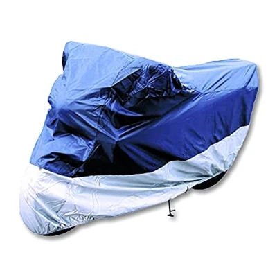 Abbildung von XXL Motorrad Ganzgarage, Abdeckplane Motorradabdeckung blau/Silber 246 x 105 127 cm