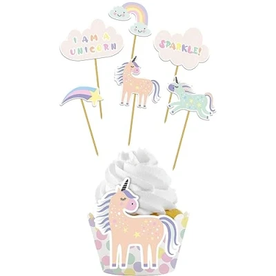 Abbildung von Unicorns &amp; Rainbows Cupcake Wrappers 12