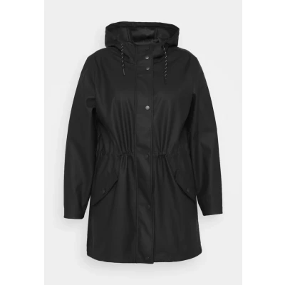 Abbildung von Vero Moda Curve Vmmalou Coated Jacket Parka, Damen, Größe: 44, Black