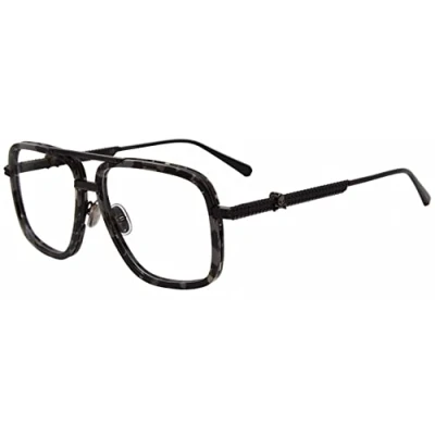 Abbildung von Philipp Plein Unisex VPP063V Sunglasses, Semi Matt Black W/Shiny Gun Parts, 58