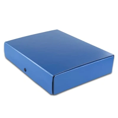 Abbildung von Elba Dokumenten Box A4 aus Hartpappe, 6 cm Füllhöhe, blau