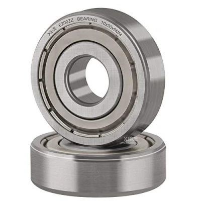 Abbildung von XiKe 2 Stück 6200 ZZ Kugellager 10x30x9mm Chromstahl und Doppelte Metalldichtung 6200Z Rillenkugellager mit Dichtungen