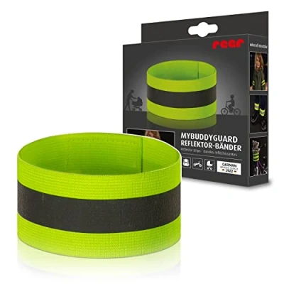Abbildung von MyBuddyGuard Reflektor Band für Kinder, 4 Stück, mit Klettverschluss, Reflektorband Armbinden
