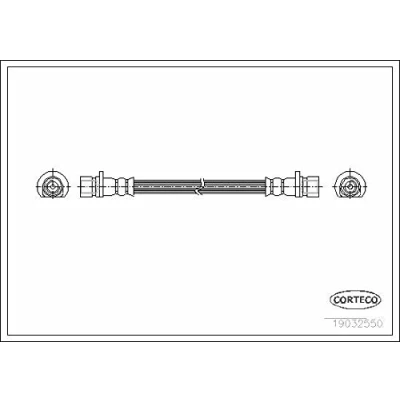 Abbildung von CORTECO 19032550 Bremsschläuche Hinterachse 377 HONDA: HR V I