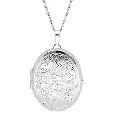 Abbildung von trendor 15550 Damen Halskette mit großem Medaillon 925 Silber