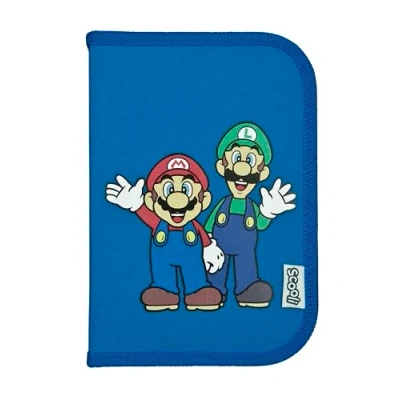 Abbildung von Scooli Gefülltes Schüleretui Super Mario Federmäppchen mit hochwertigen Stiften &amp; Zubehör Ideal für Schule, Freizeit und unterwegs ab 6 Jahren