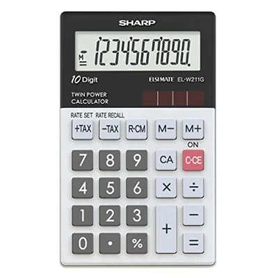 Abbildung von Sharp Taschenrechner EL W211GGY schwarz/grau