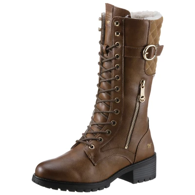 Abbildung von Mustang Snowboot/Winterstiefel kastanie, Damen, Größe: 40, Kastanie Schuhe