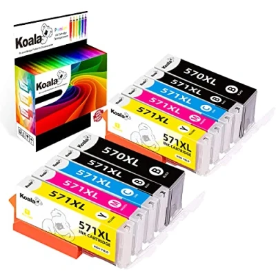 Abbildung von Koala 10er Pack Druckerpatronen kompatibel für Canon PGI 570XL CLI 571XL Multipack Pixma MG5750 MG5751 MG5752 MG5753 MG6850 MG6851 MG6852 TS5053 TS5055 TS6050