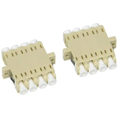 Abbildung von Delock LWL Kupplung LC Quad Buchse zu Multimode 2 Stück beige