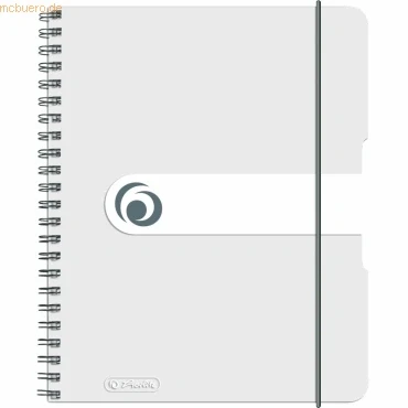 Abbildung von 2 x Herlitz Spiralblock to go A5 80 Blatt kariert PP transparent farbl