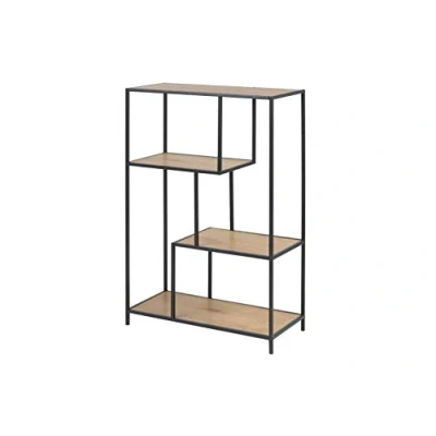 Abbildung von ACTONA GROUP Bücherregal, Metallgestell, 3 Einlegeböden und asymmetrischen Details, Höhe 114 cm