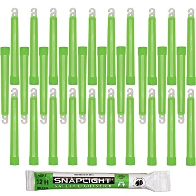Abbildung von Cyalume SnapLight Grün KnickLichter Glow Sticks 15cm 6 Inch Industrial Grade Leuchtstab, Ultra helle Light mit Leuchtdauer 12 Stunden (30 er Pack)
