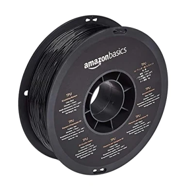 Abbildung von Amazon Basics 3D Drucker Filament aus TPU Kunststoff, 1.75 mm, 1 kg Spule, Schwarz