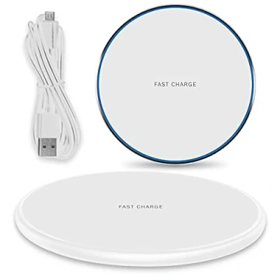 Abbildung von QI Wireless Ladestation kompatibel für Xiaomi Mi 11 Kabellos Charger Induktives Universal Schnellladegerät, Farbe:Weiß