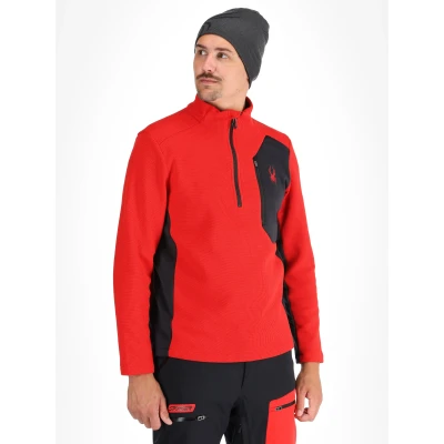 Abbildung von Spyder Bandit 1/2 Zip Herren Pullover (Größe: M/50, Rot)