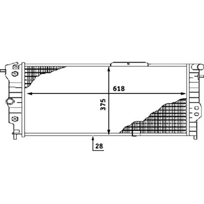 Abbildung von MAHLE ORIGINAL CR 440 000S Kühler, Motorkühlung OPEL: Vectra A Limousine, Calibra A, CC
