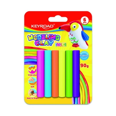 Abbildung von Plastilin Neonfarben 6x15g für Kinder 1 Stk.
