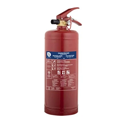 Abbildung von Smartwares FEX 15030 3kg Pulver Feuerlöscher, Brandschutzklasse 21A/ 89B/ C, mit Befestigungsmaterial