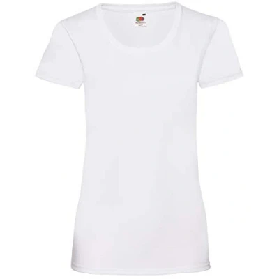 Abbildung von Fruit of the Loom Lady Fit Valueweight T Shirt für Damen, weiß, Large