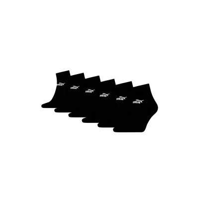 Abbildung von PUMA Unisex Quarter Socken Sneaker knöchelhoch für Damen Herren 6er Pack, Farbe:001 black, &amp; Strümpfe:43 46