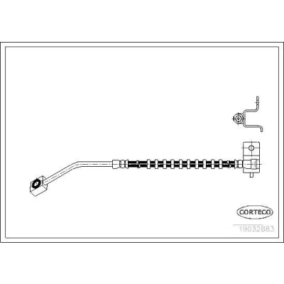 Abbildung von CORTECO 19032883 Bremsschläuche Vorderachse links 310 CHRYSLER: PT Cruiser Kombi