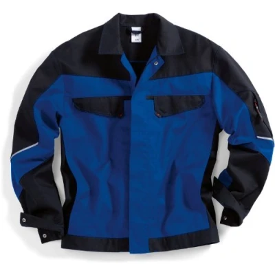 Abbildung von BP 1607 559 13 48/50n Arbeitsjacke, Verdeckter Reißverschluss und Taschen, 245,00 g/m² Stoffmischung, königsblau/schwarz,