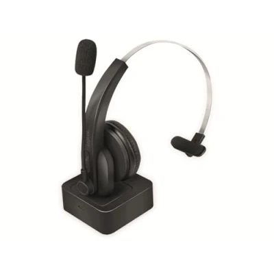 Abbildung von LogiLink BT0059 BT Mono Headset mit Ladestation, Mikrofon Schwarz Standard