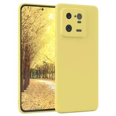 Abbildung von EAZY Case Silikonhülle für Xiaomi 13 Pro Hülle Silikon Gelb weich stoßfeste Handyhülle Schutzhülle mit Kameraschutz Dünn Premium Schutz Cover TPU Phone Bumper in Pastellgelb