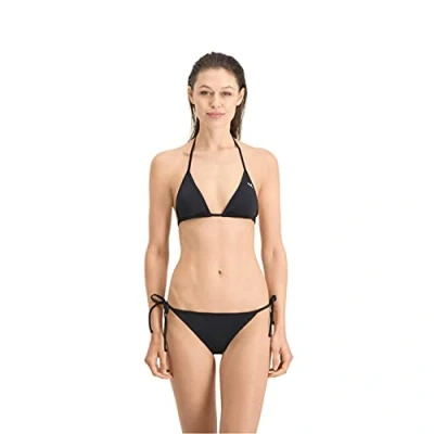 Abbildung von Puma SWIM SIDE TIE 1P Bikinihose, Damen, Größe: Small, Black